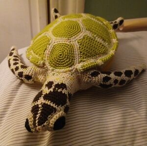 Handcrafted Green Turtle Plush Toy